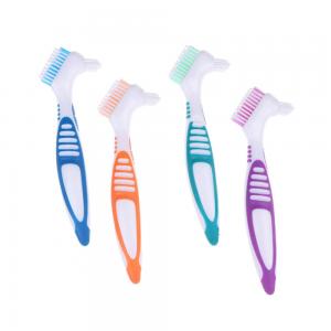 Buy cheap Double Sided Denture Cleaning Brush Toothbrush Plastic Material CE Certified product
