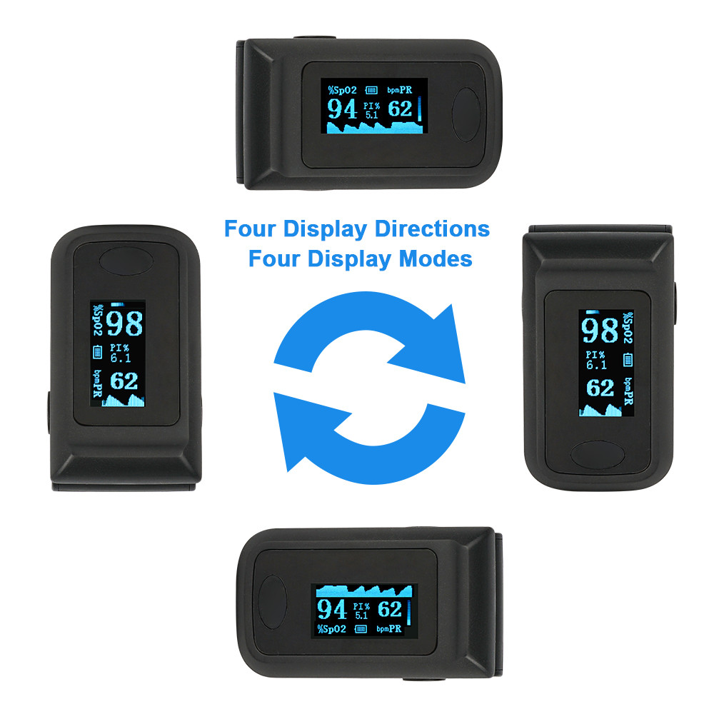 Small Digital Fingertip Pulse Oximeter , Blood Oxygen SpO2 Saturation Sports Pulse Oximeter
