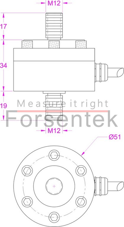 pull push force transducer