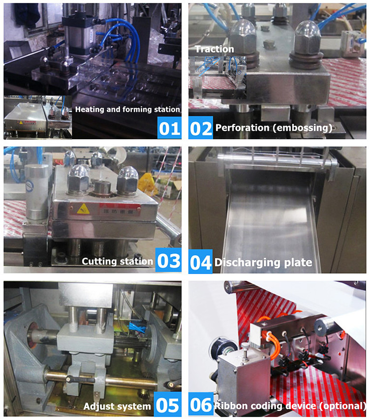 Automatic Electric Blister Packaging Machine 2400 Strip/H For Chemical