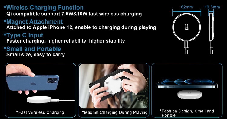 900Gs Magnetic Wireless Charger 15W MagSafe Charger Fast Charge For IPhone Devices