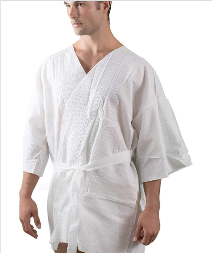 Disposable Nonwoven Kimono Japan Men Women Clothing PP Material White Black Gown Hair-Dress Uniform For Massage Nylon
