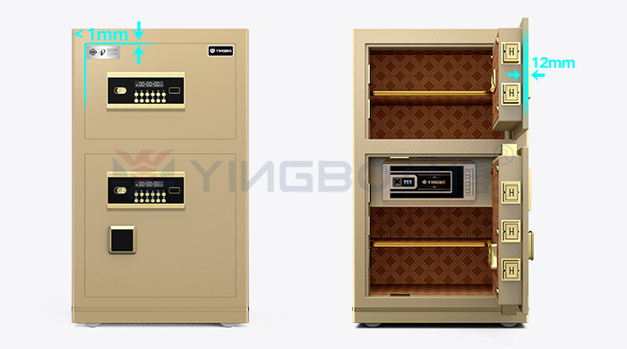 Double Door 46kg Luxury Electronic Safe Box for office security YB/N7-80D