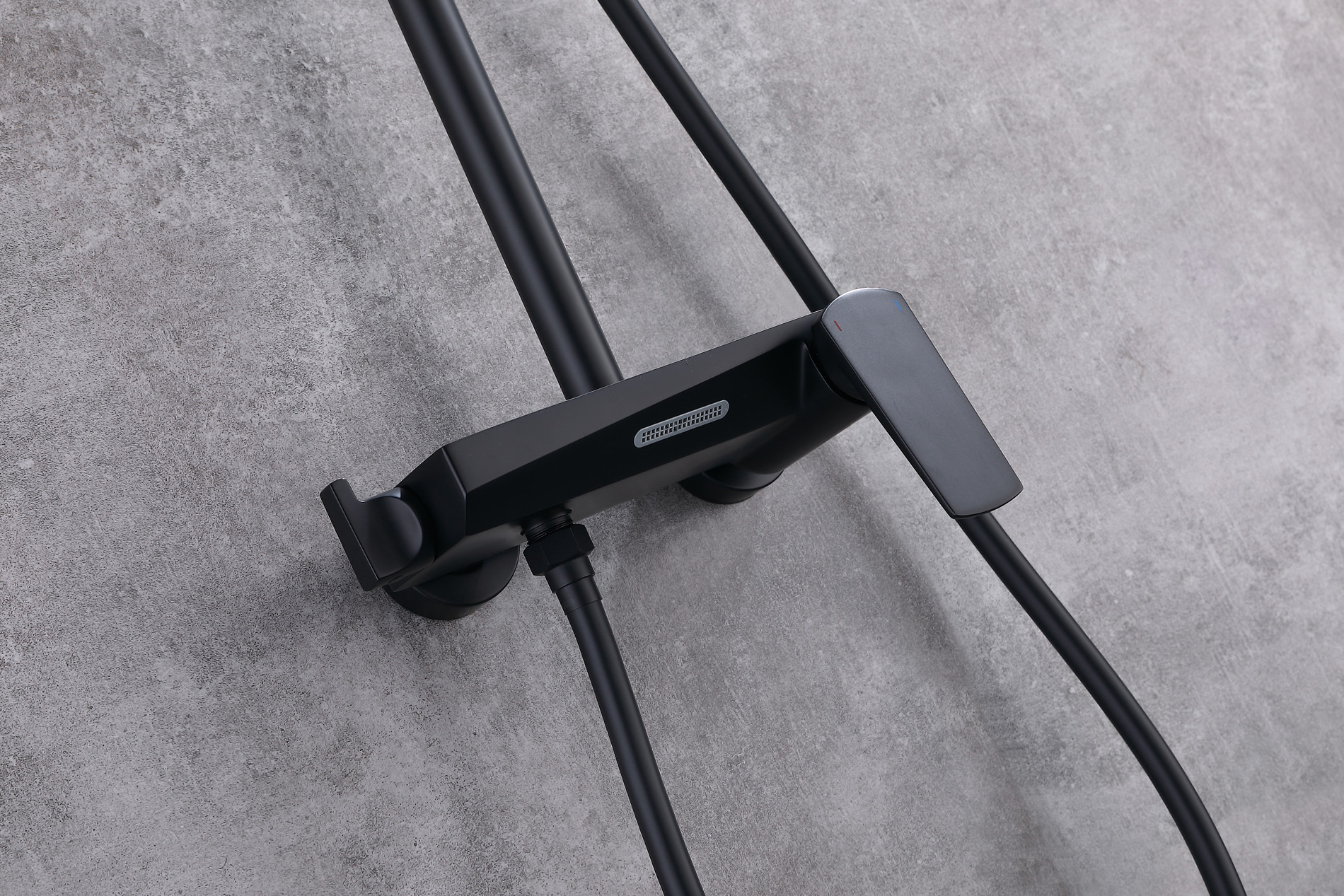 Brass Matte Black Shower Faucet Set Chrome Nickle Surface finishing