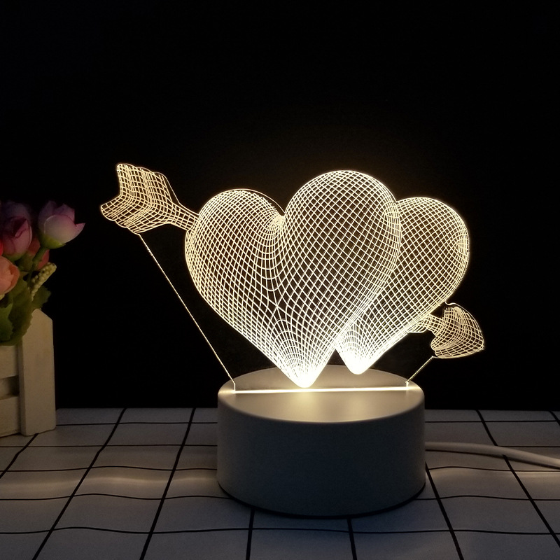 Colorful Illusion Mood 3D LED Lights 7 Colors Changing For Children Kids