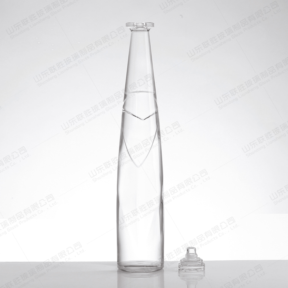250ml 500ml Glass Vodka Bottle With Rubber Stopper Cap Customized For Spirits Whiskey