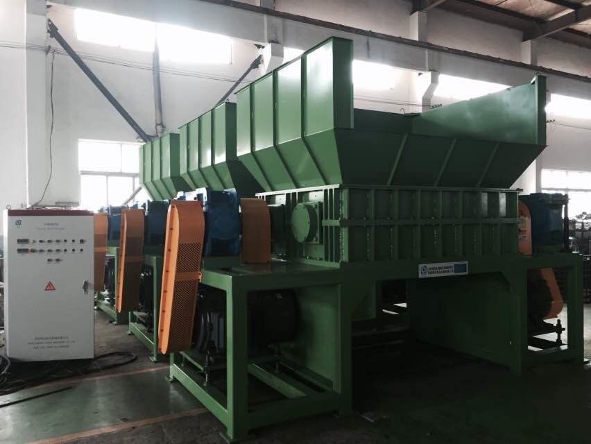 15ton/h Garbage Films Double Shaft Shredder Machine