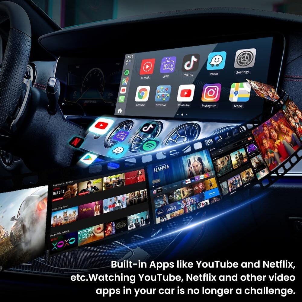 Wired to Wireless Adapter Carplay and Android Auto to Tbox Plus Cpc200 8G + 128G Carplay Ai Box Carlink Car Play Tv Box