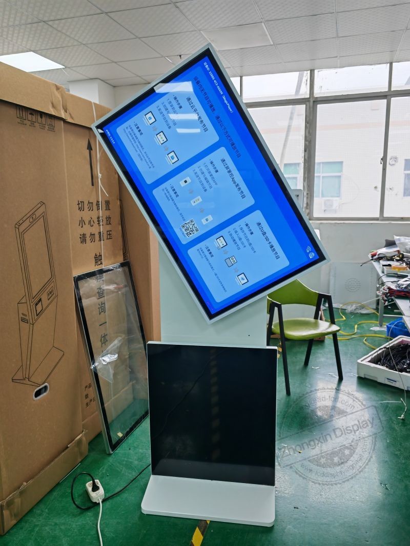 55inch 360 degree Rotating Standing Touch Table for Advertising Equipment Display