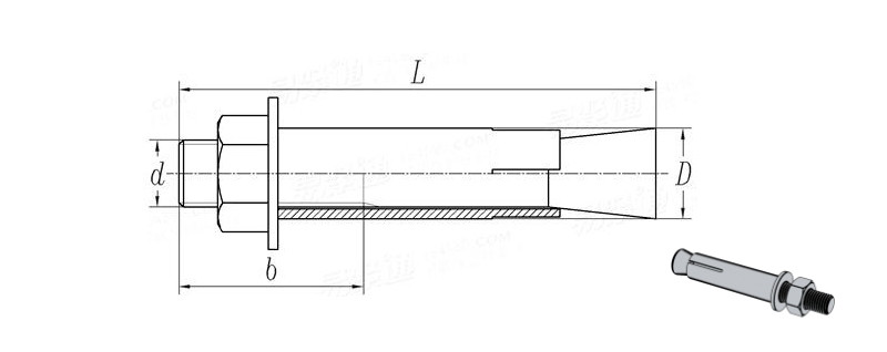 50mm - 300mm Concrete Anchor Bolt M10 Hex Head Bolt Customized