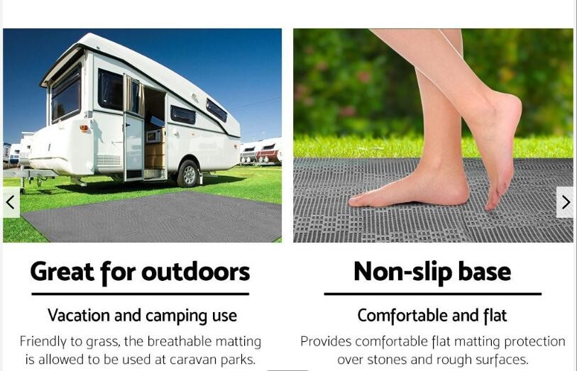 Anti Slip 400gsm /600gsm Caravan Floor Mat 2.5*4.0m For Vacation Anti Slip Pvc Mat Mesh Bags