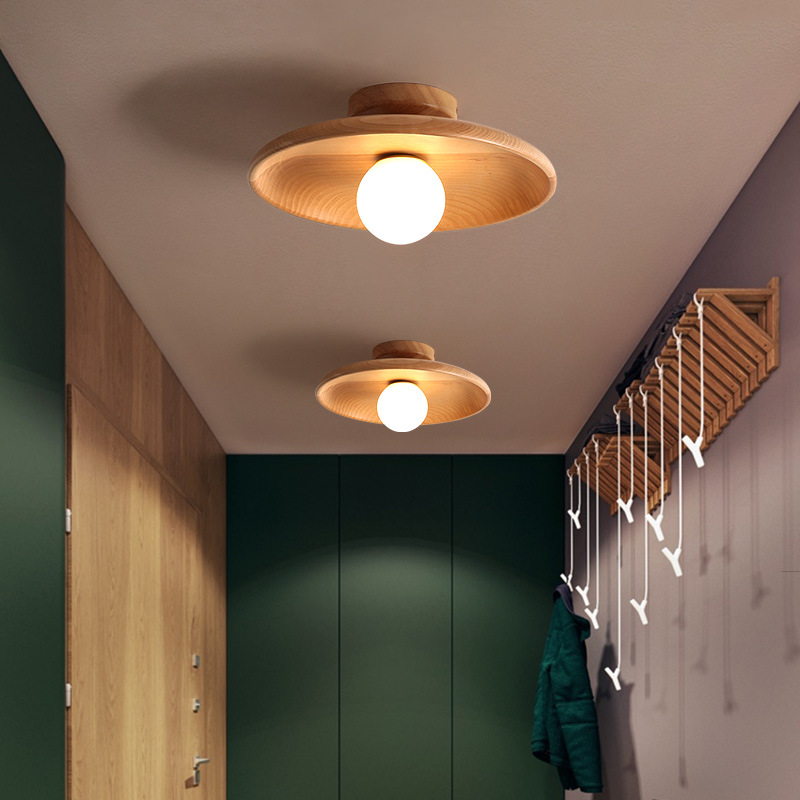Modern Wood LED Ceiling Light Pendant Light Surface Mounted Led Ceiling Chandelier(WH-WA-43)