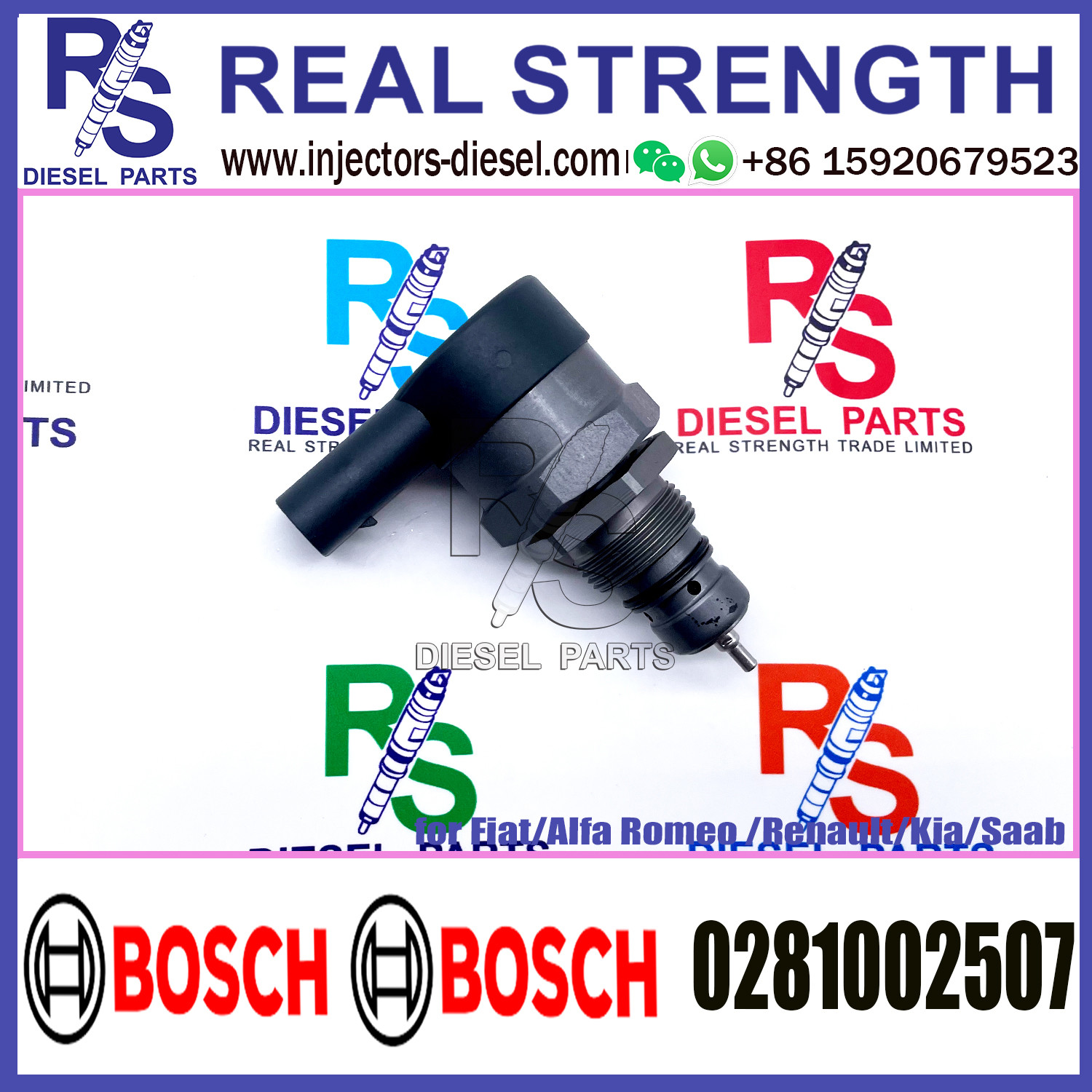 BOSCH Control Valve DRV Regulator Solenoid 0281002507 for Fiat, Alfa Romeo ,Renault ,Kia ,Saab