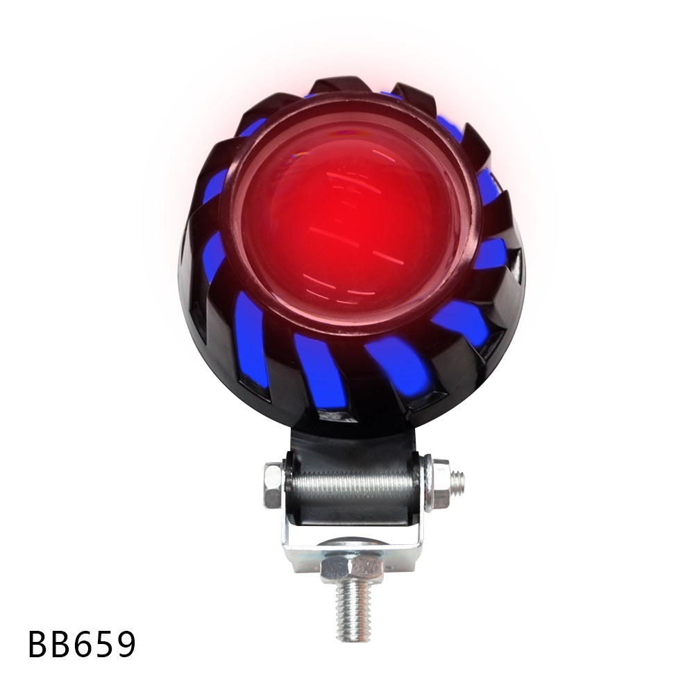 12W White Blue Red High Bright Motorcycle Headlight LED Work Light