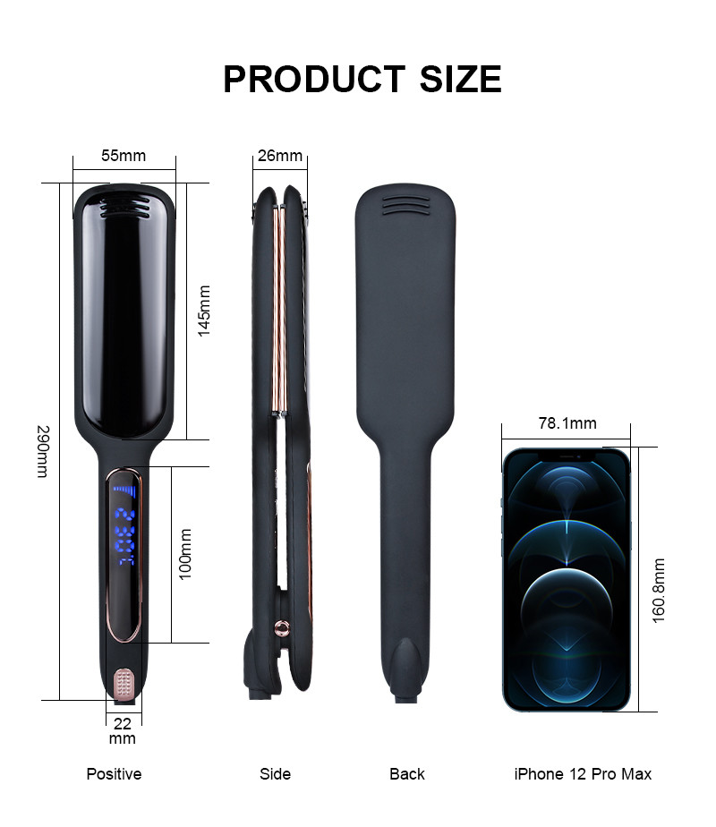 CE CETL Infrared Flat Iron , 60W professional hair straightening machine