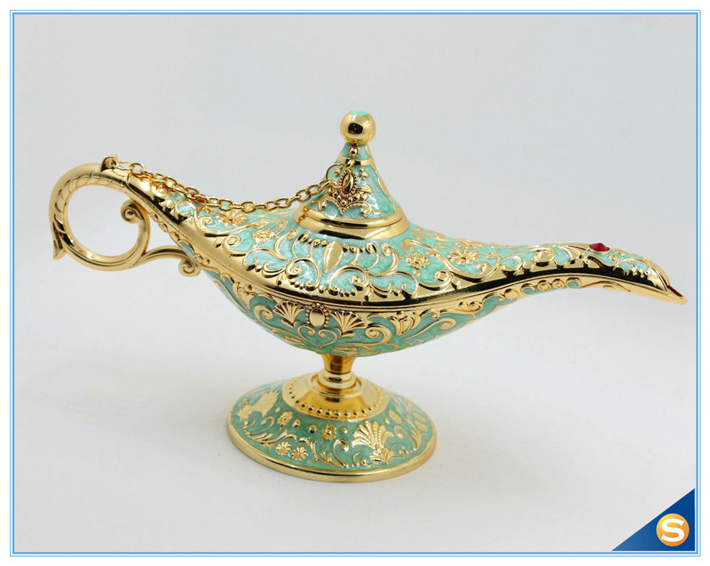Middle East style metal aladdin lamp trinket box jewelry box for gift