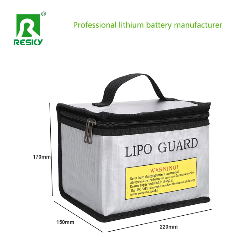 RC Double Zipper Lipo Battery Safe Bag Fireproof Waterproof