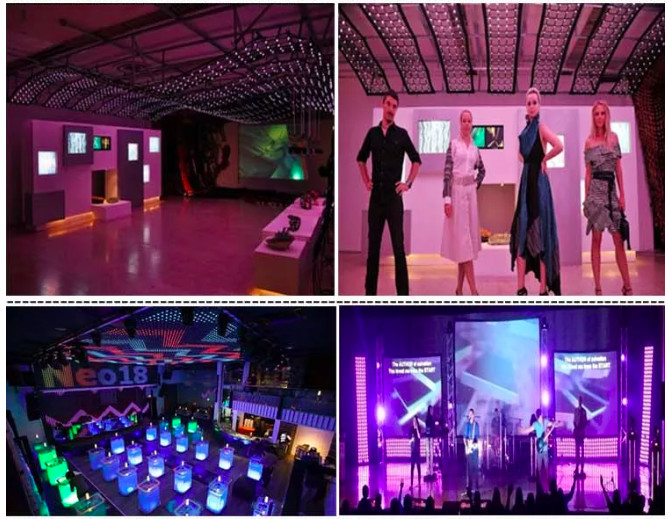 See Through Programmable Led Mesh Screen Video Wall P50 P80