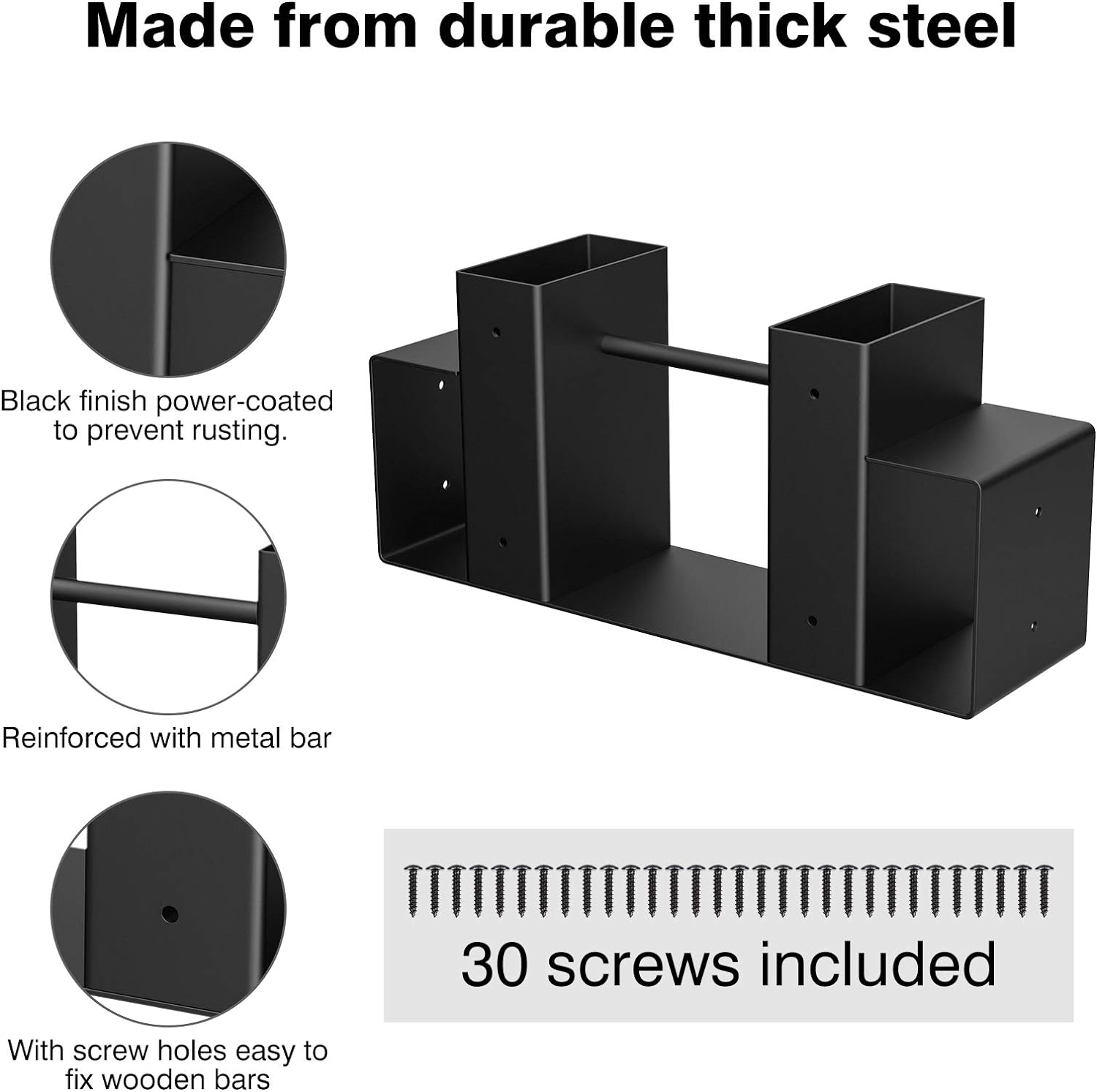 Easy to Carry and Store Firewood Rack Heavy Duty Brackets Kit for Indoor and Outdoor
