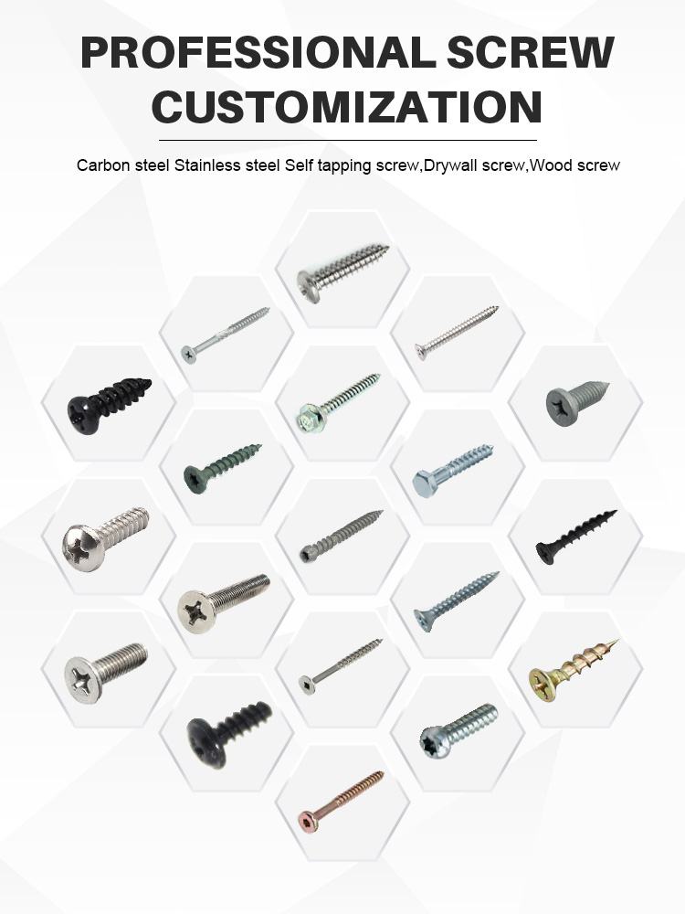 Passivated Stainless Steel Torx Wood Screw cross pan head flat head torx tapping screw