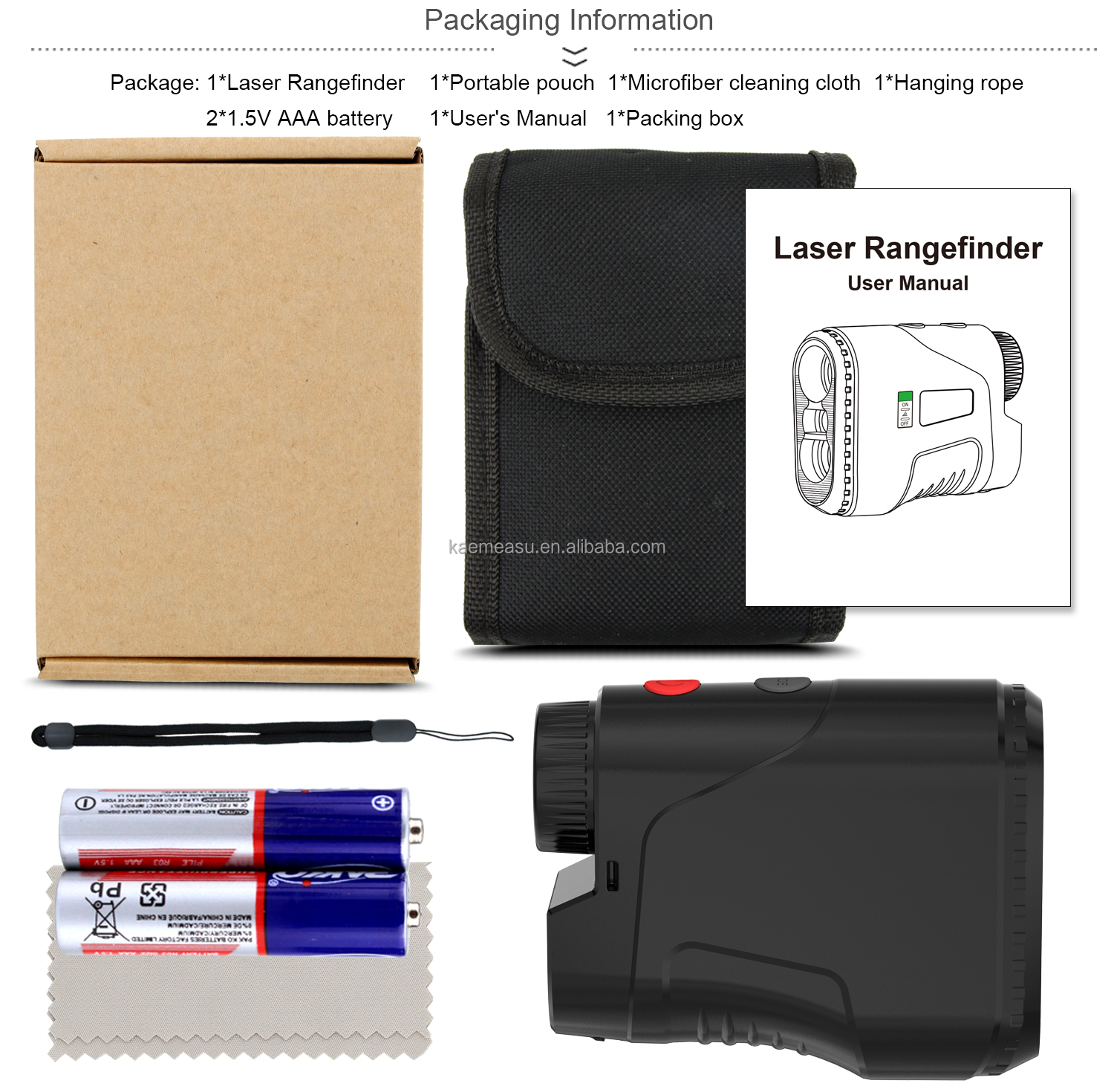 500Yd Digital Laser Rangefinder for Golf Range Finding and Long-lasting Distance Measurement