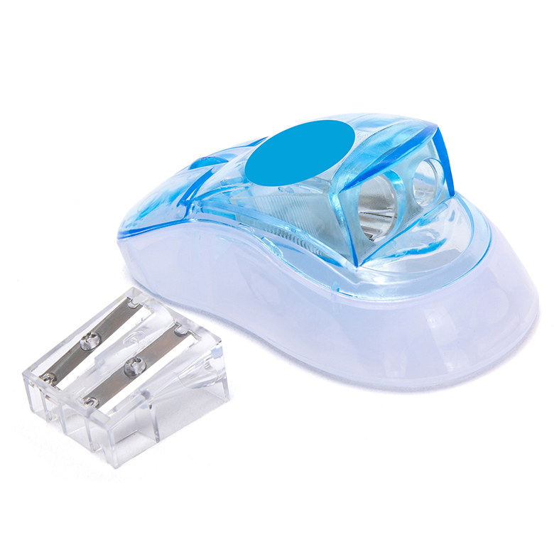Mouse Cute Shape Double Hole Kids Pencil Sharpener PS Plastic