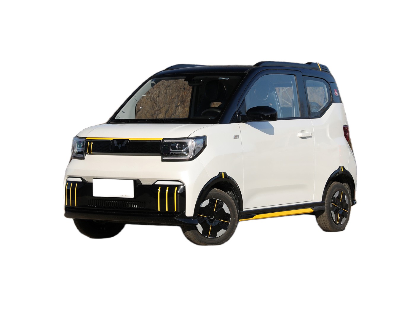 Gray Color Mini EV Cars Wuling Hongguang MINI EV Panoramic Sunroof