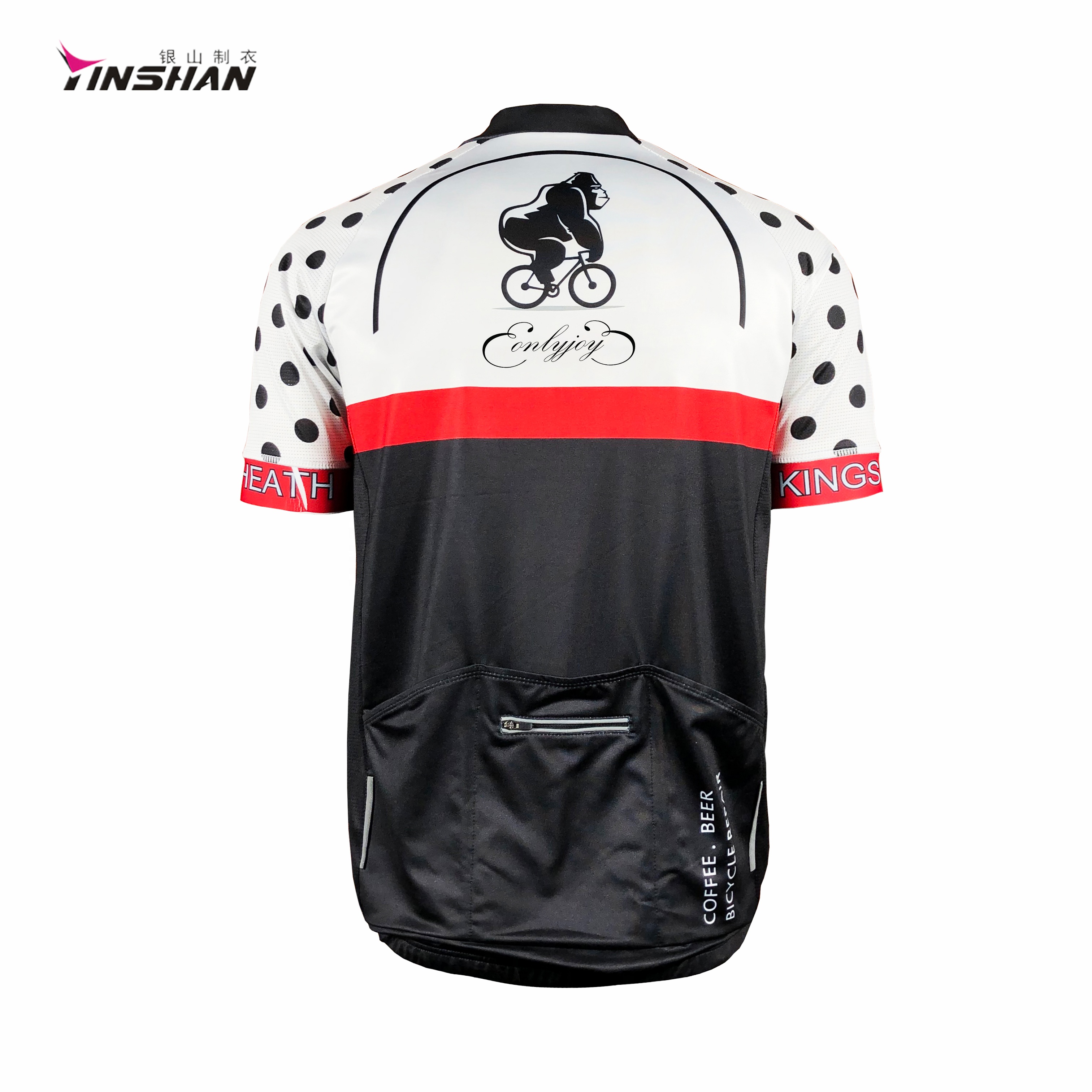 Breathable Men's Short Sleeve Teamwear Club Cycling Jersey with Custom Logo Printing