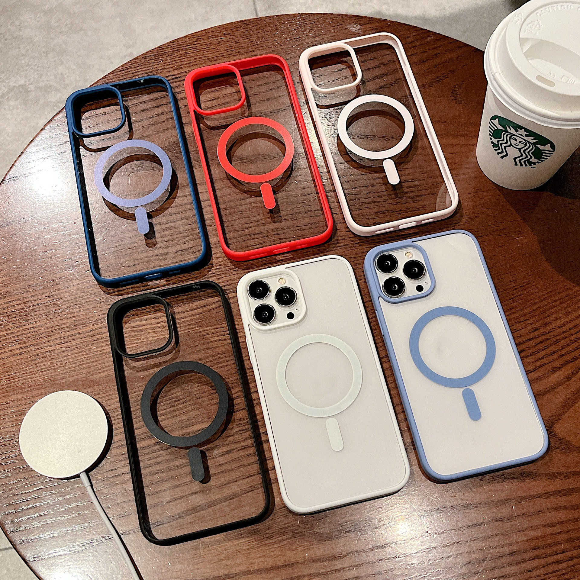 Transparent Back Tpu Shockproof Magnetic Phone Case For IPhone Case 16 15 Pro Max