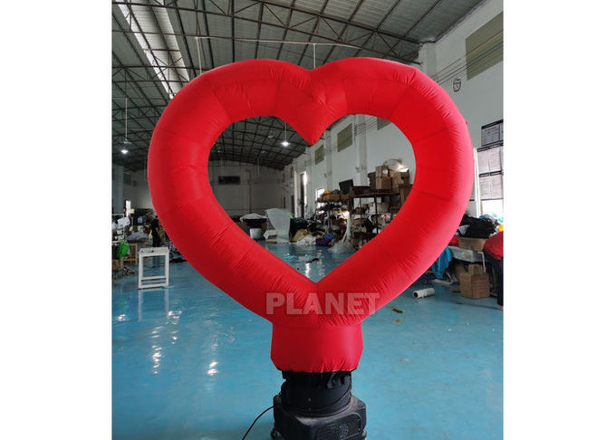 Wedding Decor Red Inflatable Advertising Balloon With Light