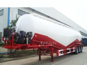 China TITAN Vehicle 3 axle big capacity bulk lime powder tanker semi trailer with fixed compressor best price on sale