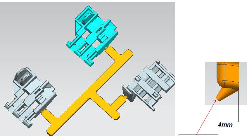 Multi Cavity Two Shot Injection Molding for Electronic PC Plastic Switch Adaptor