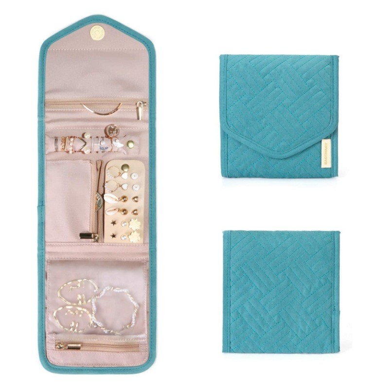 FOLDING JEWELRY BAG TRAVEL PORTABLE JEWELRY STORAGE BAG MULTI-RING EARRINGS JEWELRY BAG