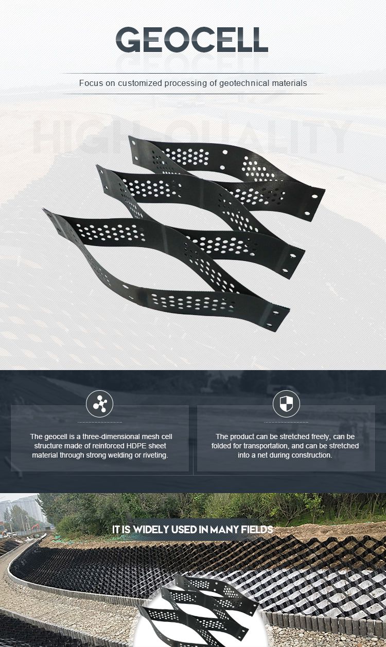 Customizable HDPE Geocell Floor Reinforced Cellular System