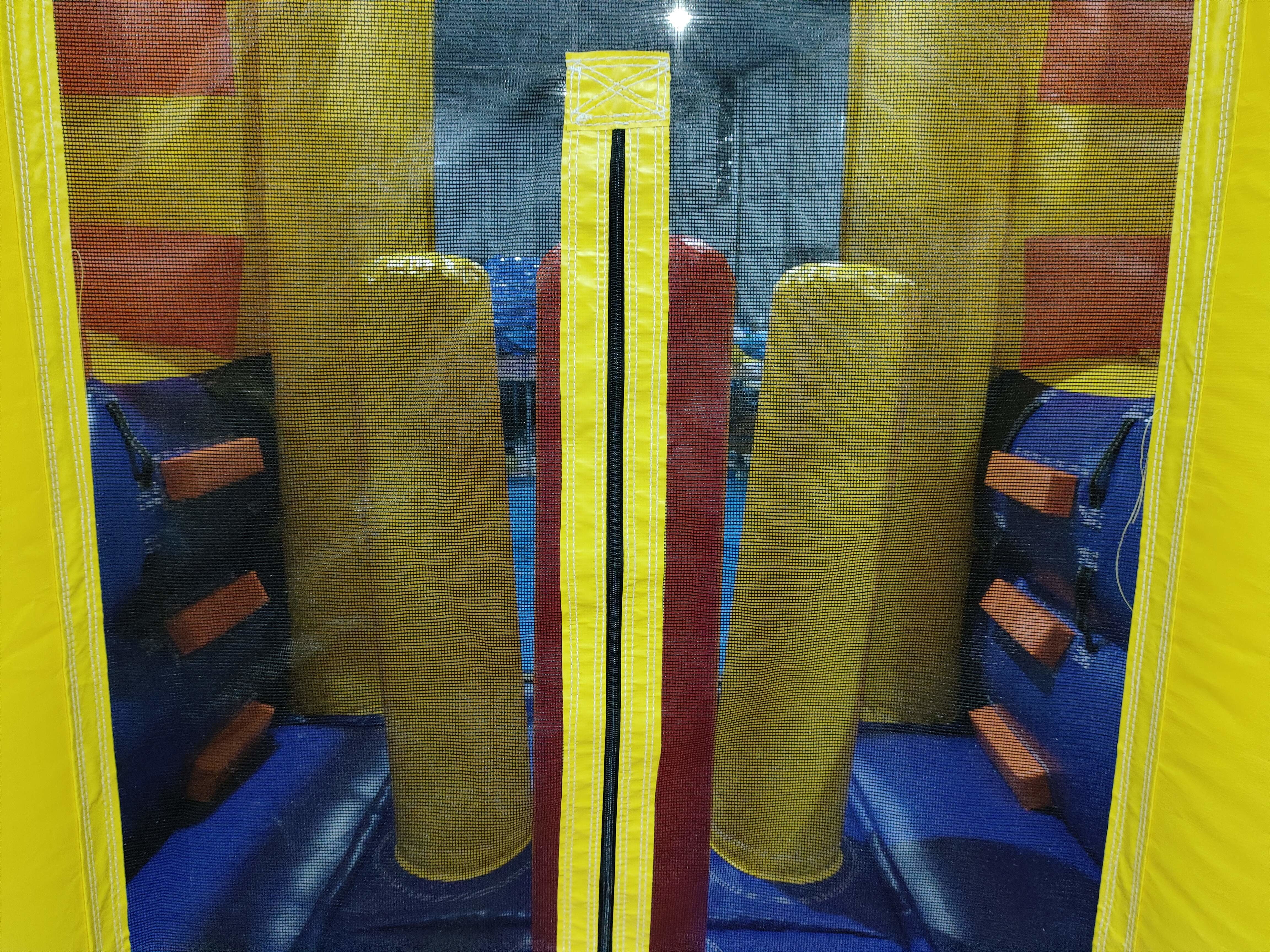 Commercial Inflatable Bounce House With Double Slides Inflatable Water Slides Yellow Jungle For Outdoor Party
