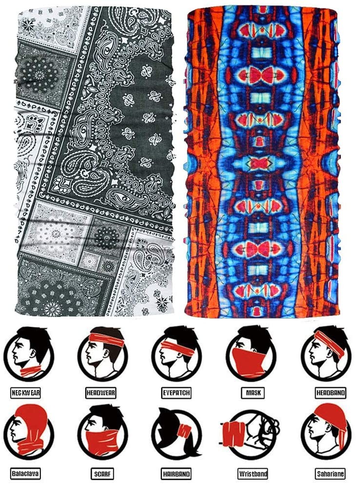 Elastic Skeleton Print Art Winter Seamless Neck Gaiter