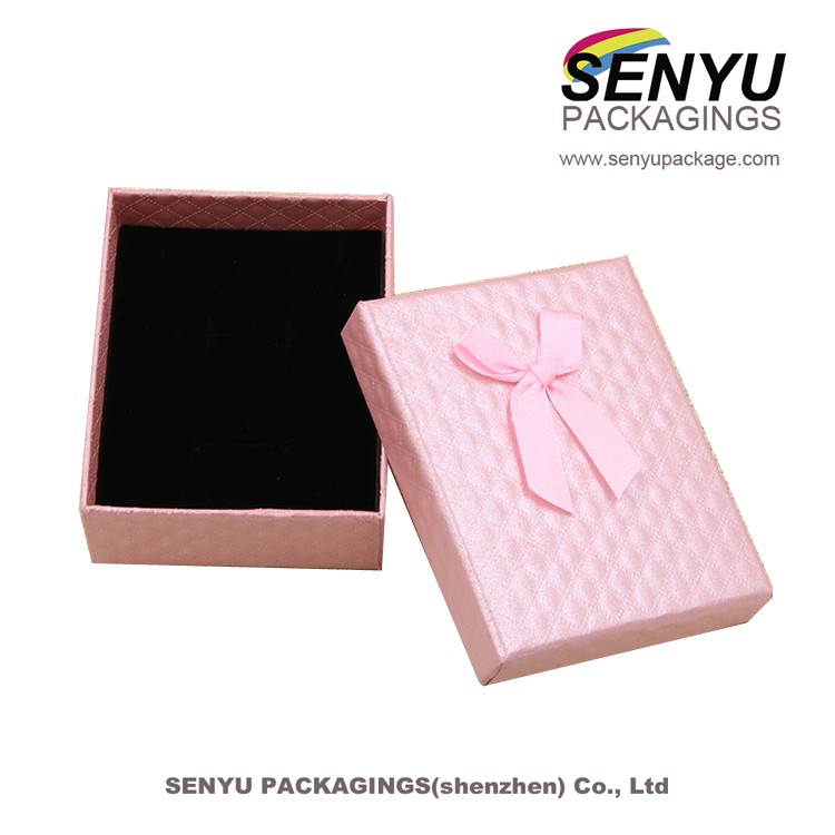 Pink Custom Logo Cute Jewelry Packaging Paper With PU Cover