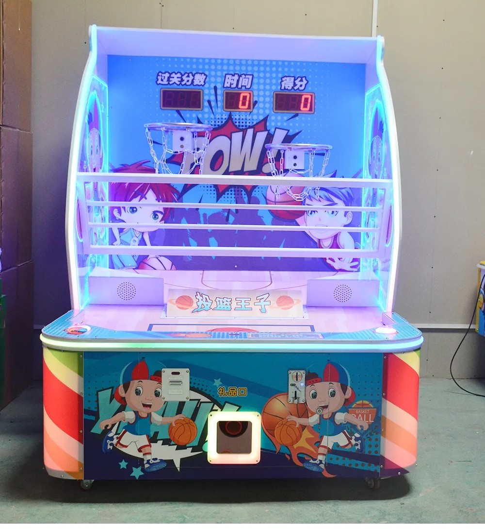 Children's Pop A Shot Arcade Basketball Game Machine 2 Players Coin Operated