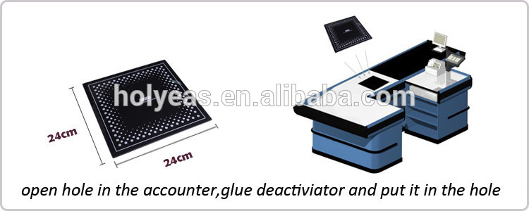Retail security system eas portable rf label integrated deactivator counter top soft label demagnetizer