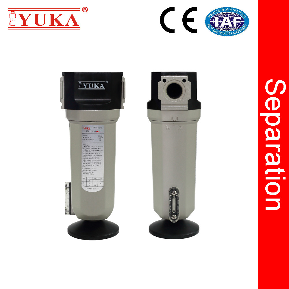 Industrial Aluminum Compressed Air Filter with Stainless Steel Cylinder and Unique Lock Design 1.0mpa Pressure Loss