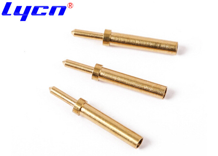 Custom PCB Gold Plated Connector Pins Female Brass For Screw Machine