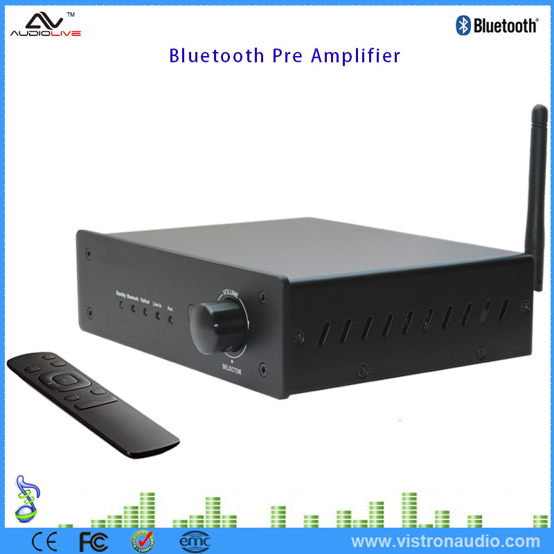 Wireless Bluetooth Stereo Audio Pre Amplifier With Toslink And Remote Control
