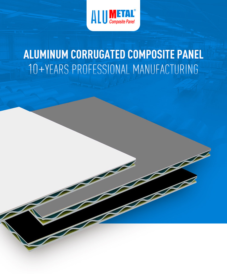 Aluminum Corrugated Material Panels 1220X2440MM Acp Cladding PVDF Coating