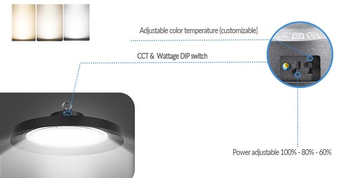 High Power 480W High Bay Garage Lights Warehouse Lighting LED For Gymnasium Stadium