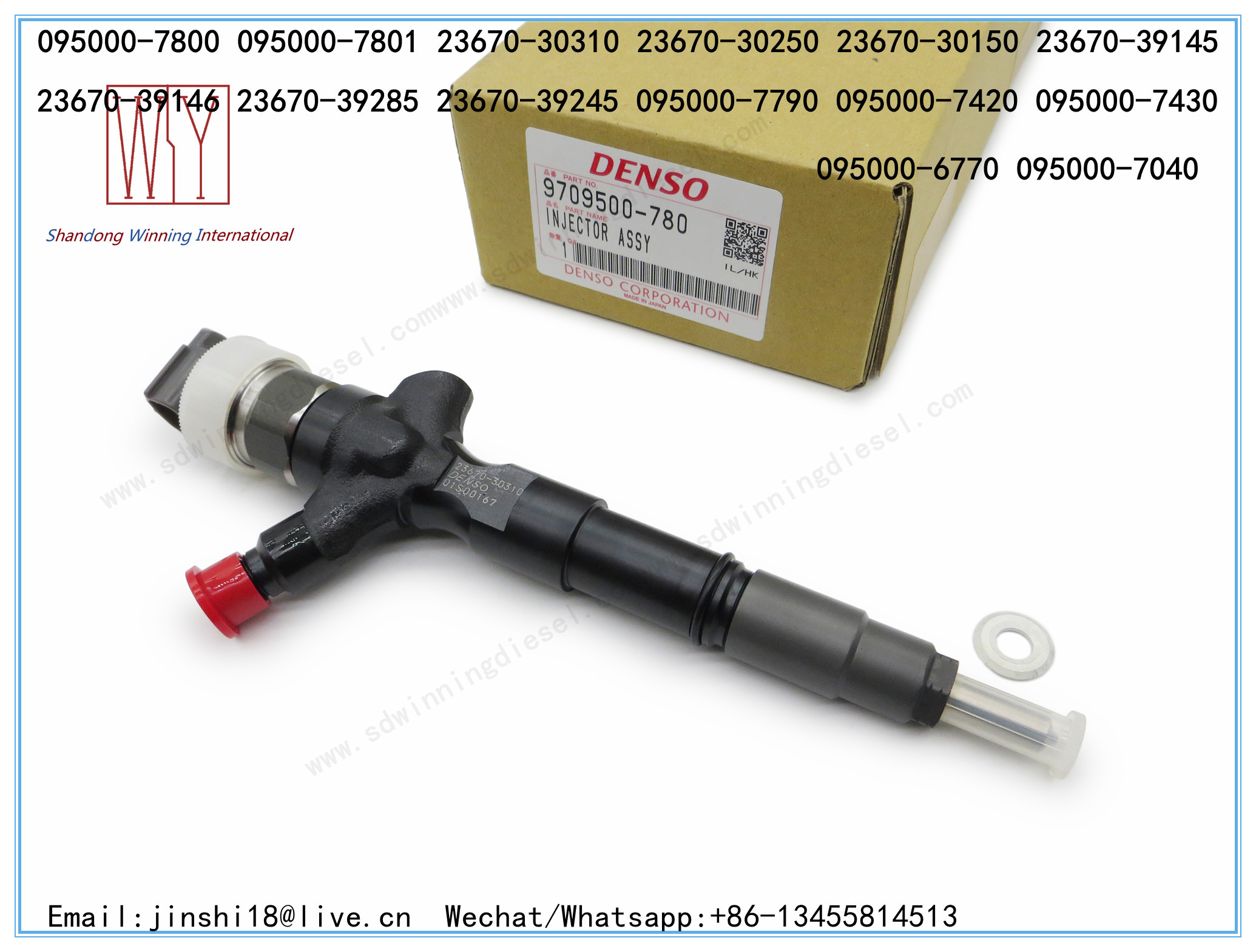DENSO GENUINE AND BRAND NEW DIESEL FUEL INJECTOR 095000-7800, 095000-7801, 23670-30310, 23670-30250, 23670-30150, 23670-