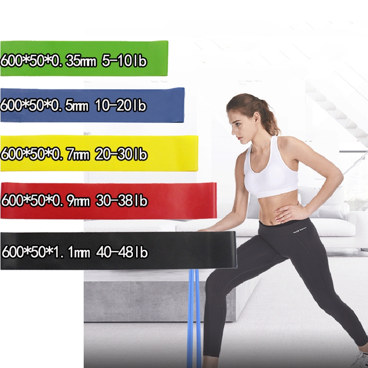 ZHIHUI TPE Silicone Exercise Bands Yoga Resistance Rubber