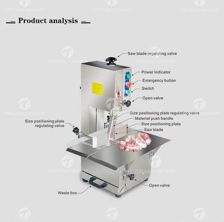 Tengsheng Bonesaw Meat Processing Machine Meat Bone Cutting Decompound