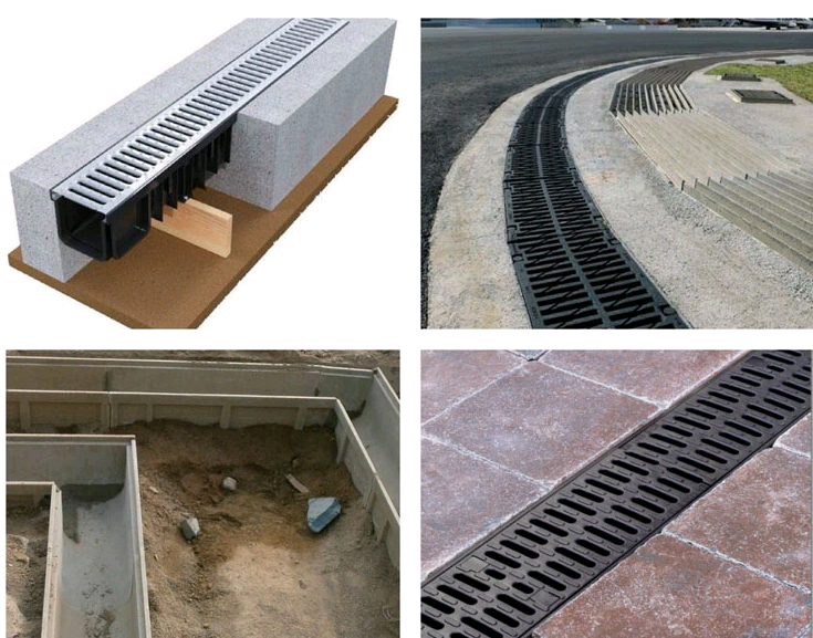 Heavy Duty Ductile Cast Iron Channel Trench Drain Grates Trench Drain Grating Cover