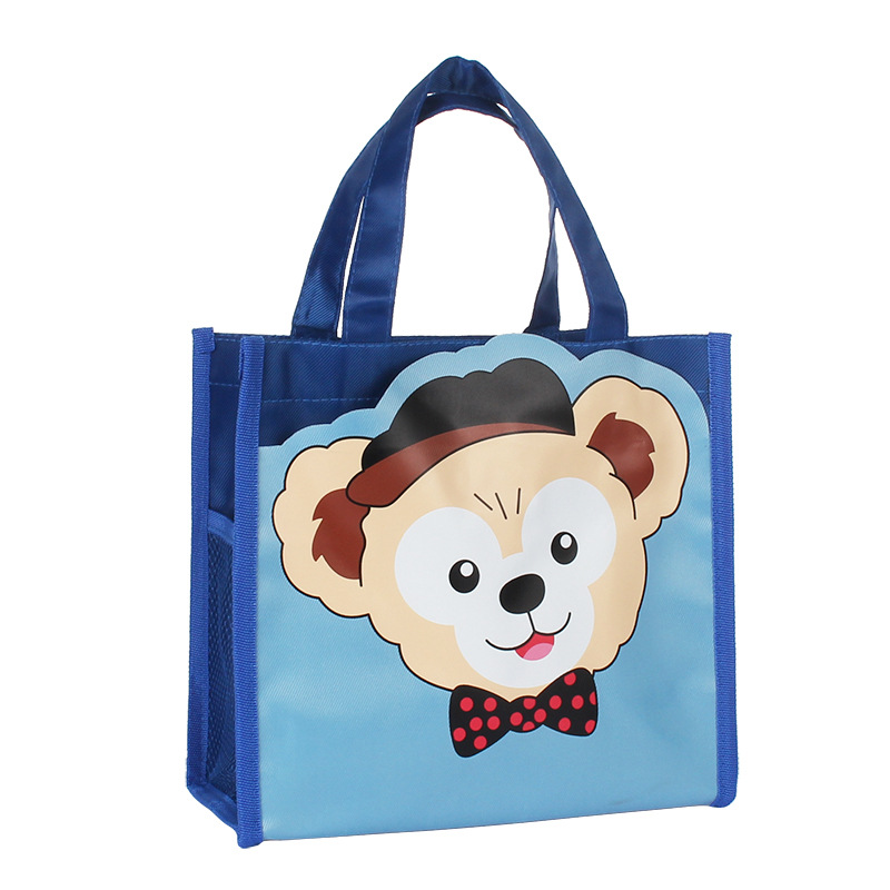 Students Animals Children Canvas Tote Bags School Waterproof Lunch Bento Bag