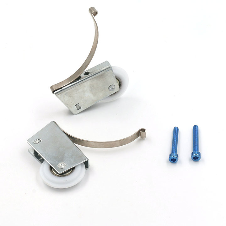 Metal Wardrobe Nylon Door Rollers 608A Bearing ODM Chrome Plating